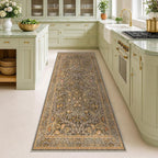 Non Slip 2x5 Gold Brown Bathroom Runner Rug - Image 6