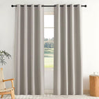 NICETOWN 100% Blackout Linen Curtains by NICETOWN