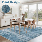 Washable Rug 5x7 Area Rugs for Living Room: Neutral Soft Rug Abstract Non Slip - Image 2
