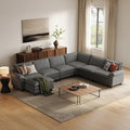 LINSY HOME Modular Sectional Sofa, 6-Seat Corduroy Modern Cloud Couch by LINSYHOME
