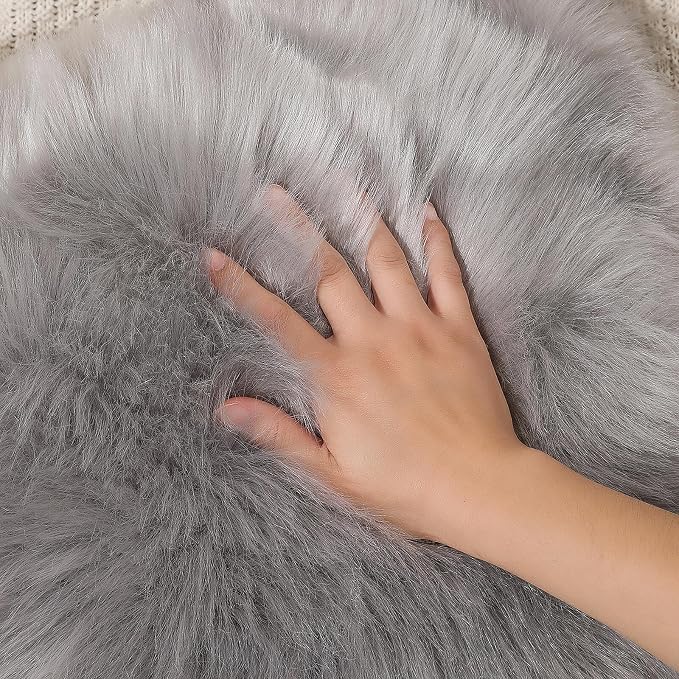 linmopm Faux Fur Sheepskin Rug, 2x6 ft Runner | Shag Fluffy Fuzzy, High-Density - Image 7