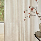MYSKY HOME Boho Curtains 72 Inch Length, Linen Blend Drapes - Image 4