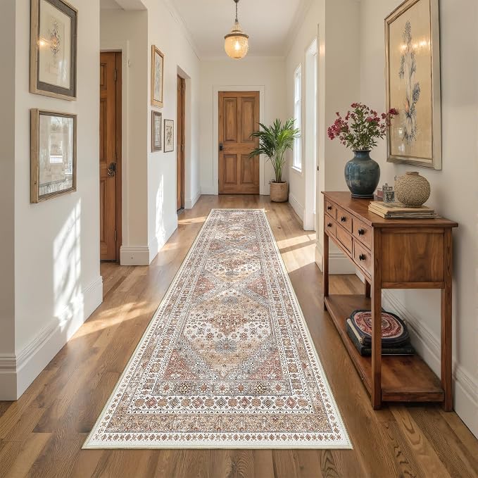Runner Rug 2x10, Vintage Washable Rugs - Image 5