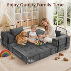 Korser Folding Convertible Sofa Bed, Corduroy Upholstered Boneless Couch - Image 5