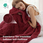 Bedsure GentleSoft Burgundy Throw Blanket - Image 3