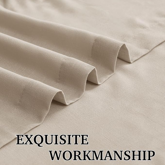 RYB HOME Linen Semi Sheer Curtains - Image 4