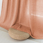 MYSKY HOME Floor Length Burnt Orange Curtains 95 Inch Long Panels, Boho - Image 5