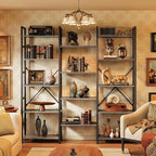 SUPERJARE Triple Bookshelf, Bookcase - Image 8