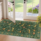 DUKINO 2x4 Rug for Entryway, Animal Washable Runner Rug for Kitchen, Low Pile by DUKINO