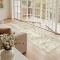 Soalmost Abstratc Runner Rug 2x5 Washable Kitchen Entry Runners Beige/Gray | by Soalmost