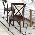 EMMA + OLIVER 2-Pack Wooden X-Back Dining Chair - Image 2