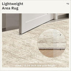 Soalmost 3x5 Rugs Non-Slip, Small Washable Kitchen Entryway Area Rug Beige | - Image 6