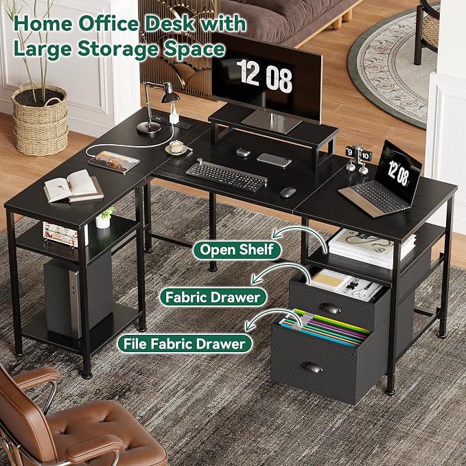 Furologee L Shaped Gaming Desk - Image 4