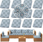 Outdoor Cushion Covers Set, Replacement by SUKAIKEQA