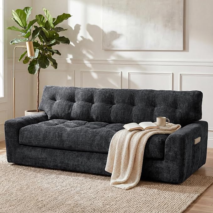 MONVANE 75.6" Convertible 3 Seater Sofa, 2-in-1 Boneless Sleeper Sofa Bed - Image 2