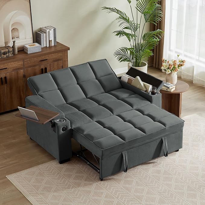 hansones ​66" Multi-Functional Pull-Out Sofa Bed by hansones