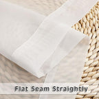 Sheer Curtains Ivory 144 inch Extra Long, Elegant and Airy Drapes Translucent - Image 6