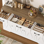 HOSTACK Buffet Cabinet with Drawers, Modern Farmhouse Coffee Bar Station Wood - Image 5