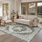 Madane Area Rug 3x5, Washable Vintage Entry Rugs - Image 4