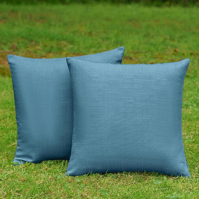 NiNi ALL Pack of 2 Decorative Outdoor Waterproof Pillow Covers Square Garden - Image 4