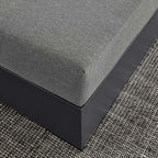 Modway Tahoe Aluminum Ottoman in Gray Charcoal - Image 8