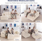 MAXYOYO Modular Sectional Sofa Couch, L Shaped Modern Cloud Couch - Image 3