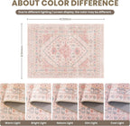 Pink Rugs for Bedroom-8x10 Area Rugs for Living Room, Girls Room | Washable - Image 2
