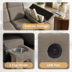 Auvsoce 65'' Chaise Lounge Chair Indoor, 3-in-1 Convertible Sofa Bed - Image 4