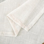 95 Inches Long Cream Linen Curtains - Image 9