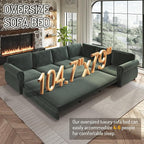 118" L-Shaped Sleeper Couch Bed - Image 7