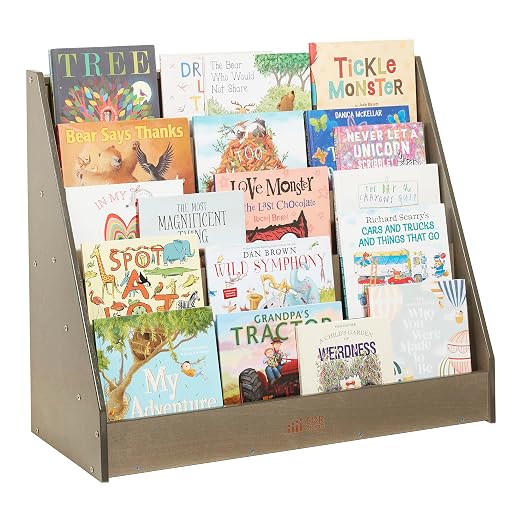ECR4Kids Single-Sided Wooden Book Storage and Display, Montessori Furniture - Image 10