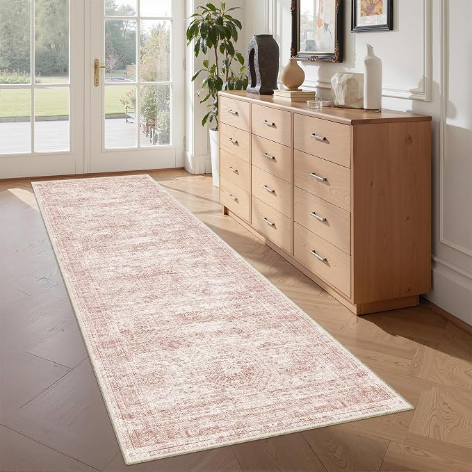 2x6 Runner Rug Non Slip, Washable Hallway Runner Rug, Nursery Room, Soft Runner by Restydon
