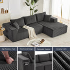Weture 108” Modular Sectional Sofa, Cloud Sectional Couch - Image 4