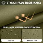 MIULEE Dark Green Outdoor Seat Cushion 24x24 Inch Waterproof & 3 Year Fade - Image 3