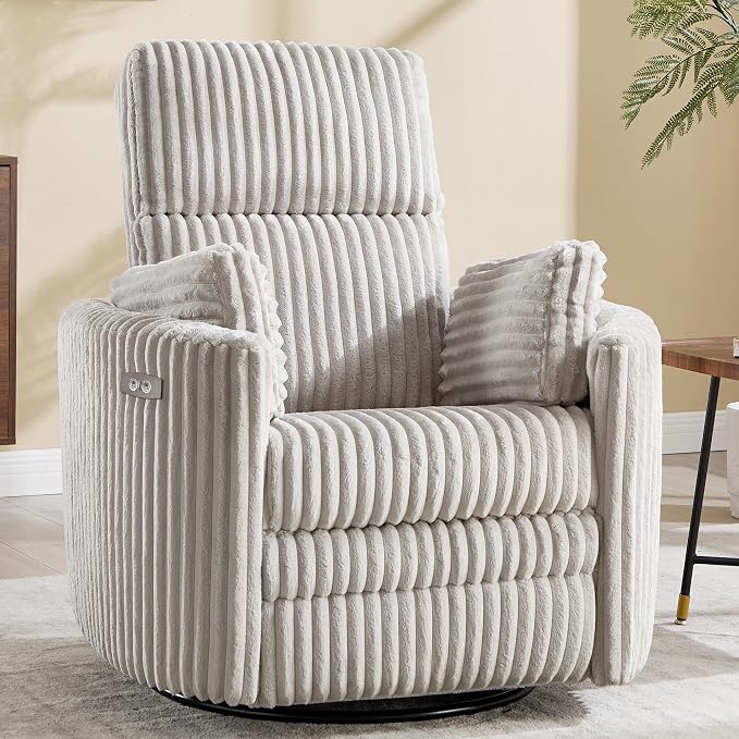 Power Recliner, Nursery Swivel Glider Rocking Chair - Image 3