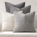 MIULEE Neutral Grey Decorative Throw Pillow Covers 20x20 Inch Set of 4 Modern by MIULEE
