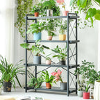 HCHQHS Bookshelf, 4-Tier Industrial Bookcase, Freestanding Tall Bookshelves - Image 8