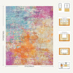8x10 Area Rugs, Abstract Modern Ultra Soft Washable Rug, Non Slip Carpet - Image 2