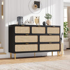 GarveeHome Rattan 7 Drawer Dressers - Image 3