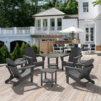 SERWALL Adirondack Table Set of 6, Outdoor Side Table- Gray - Image 8