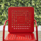 Crosley Furniture Bates 2-Piece Outdoor Chair Set, Retro Metal Patio Chairs - Image 11