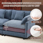 Ihanherry 111.4 Inch 3-Seater Cloud Sofa, Modular Sectional Couch, Modern Deep - Image 4
