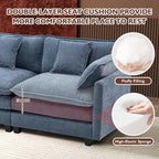 Ihanherry 146" U-Shaped Modern Sofa Modular Sectional Cloud Couch - Image 4