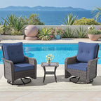 ALAULM Outdoor Swivel Rocking Chairs Set of 2 - Image 2