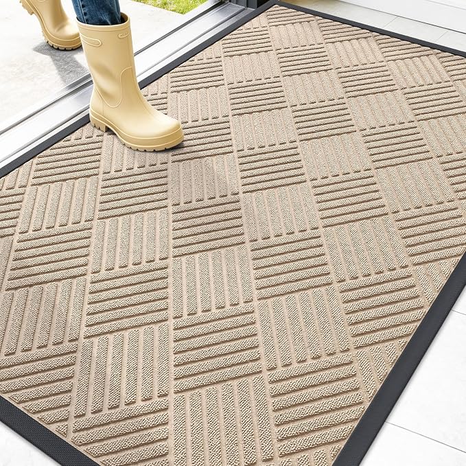 OLANLY Front Door Mat Outside Entrance 47x32, Waterproof Heavy-Duty Doormat | by OLANLY