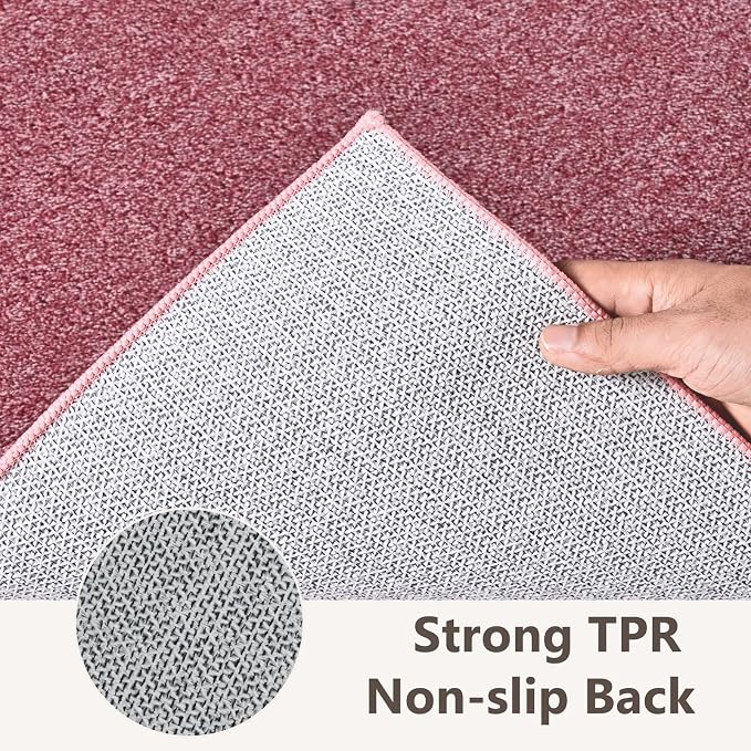 2x3 Red/White Area Rug Washable Non-Slip Soft Thin - Image 6