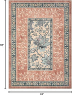 GarveeHome Terracotta Teal 2x6 Washable Kitchen Runner Rugs Non Slip Provence - Image 2