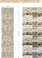 Runner Rug 2x10, Vintage Washable Rugs - Image 2