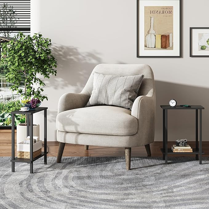 TUTOTAK Small Side Table, Narrow End Table, Skinny Sofa Table, Slim Nightstand - Image 2