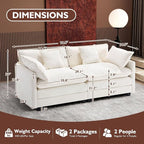 Ihanherry Cloud Sofa 77 Inch Loveseat, Modern Sectional Couch, 2-Seats Sofa - Image 2